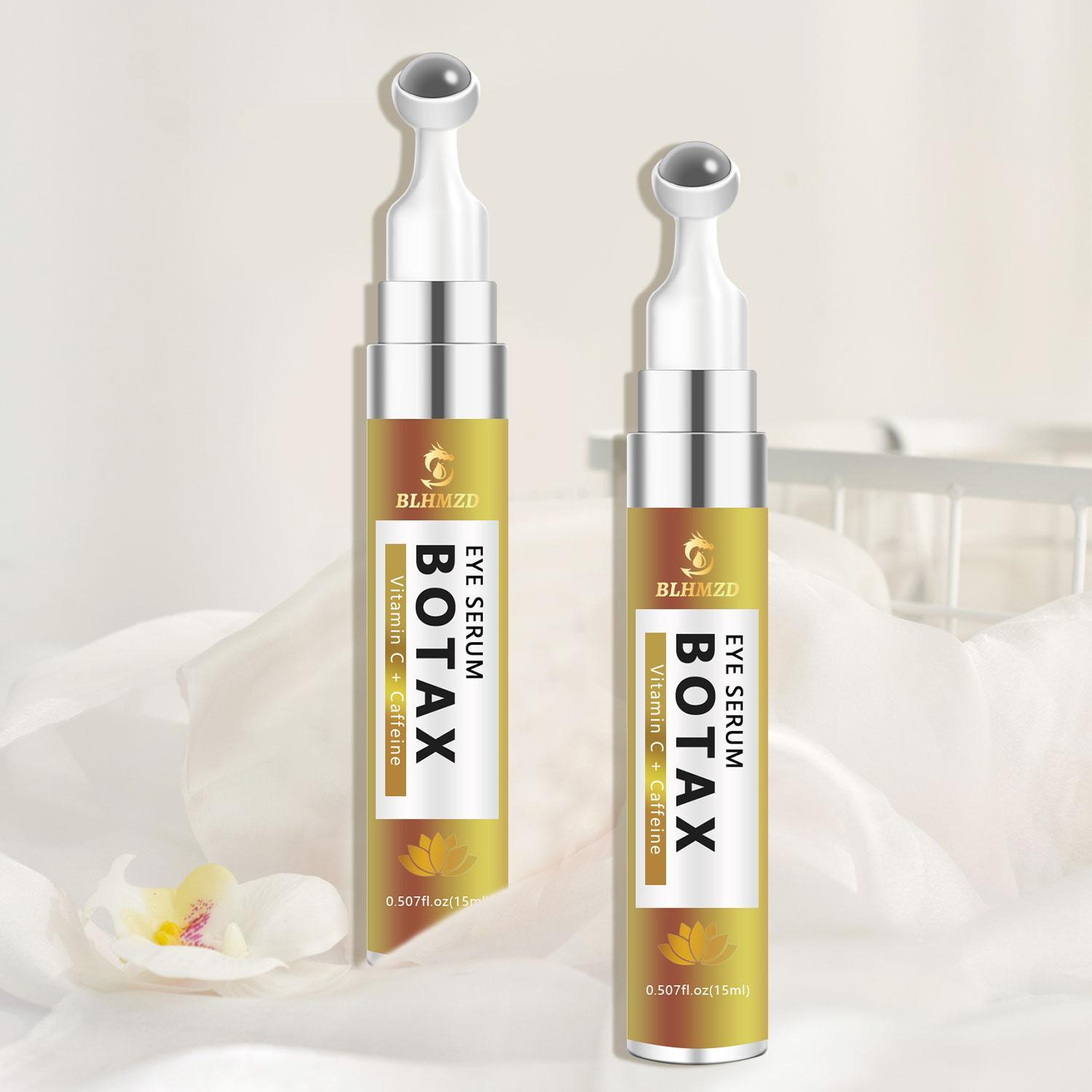 Botax Essence Serum 2pcs, 1% Hyaluronic Acid + Caffeine Extract, Suitable for Eye Corners and Skin, Tightening Non-Dry, Eye Bag Remover, Summer Unisex, 15ML X 2, Firm Eye Serum
