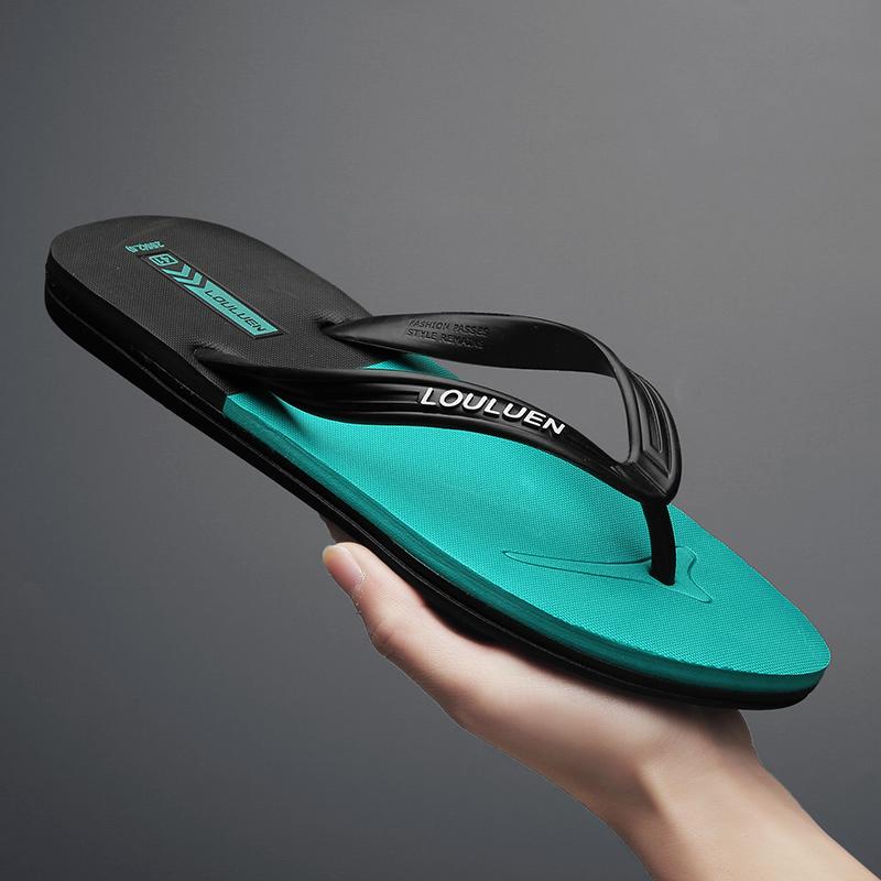 Men's PVC Flip Flops, Casual Comfortable Beach Sandals, Lightweight Non-Slip House Slippers, Ideal for Living Room, Bathroom, Beach