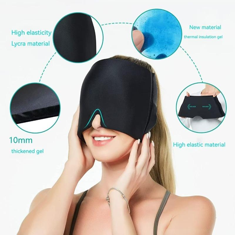 Cooling Gel Headband for Comfort, Perfect for Relaxation at Home or Office, Uncharged Manual Operation, Great Mother's Day Gift, Headband Sleep Mask