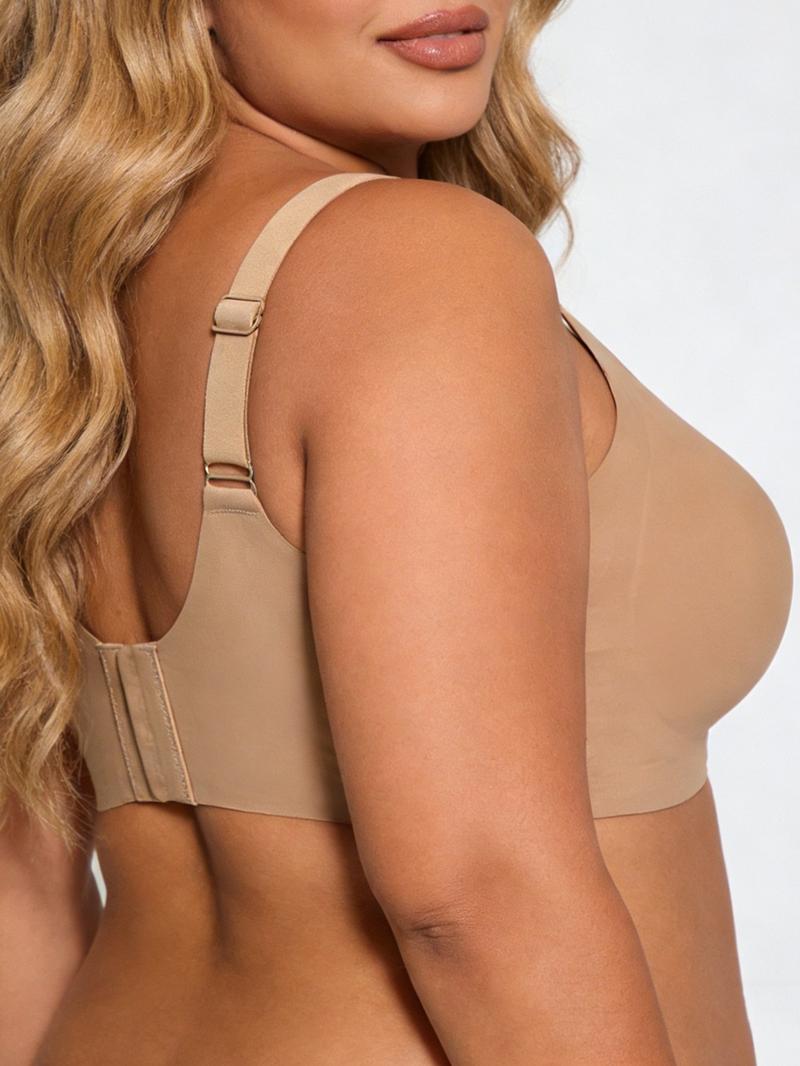 Plus Size 3pcs Comfortable Wireless Support Bra Set, Jelly Bra Fabric for a Seamless Fit, Medium Support with Stylish Design Plus Size 3pcs Comfortable Wireless Support Bra Set, Jelly Bra Fabric for a Seamless Fit, Medium Support with Stylish Design