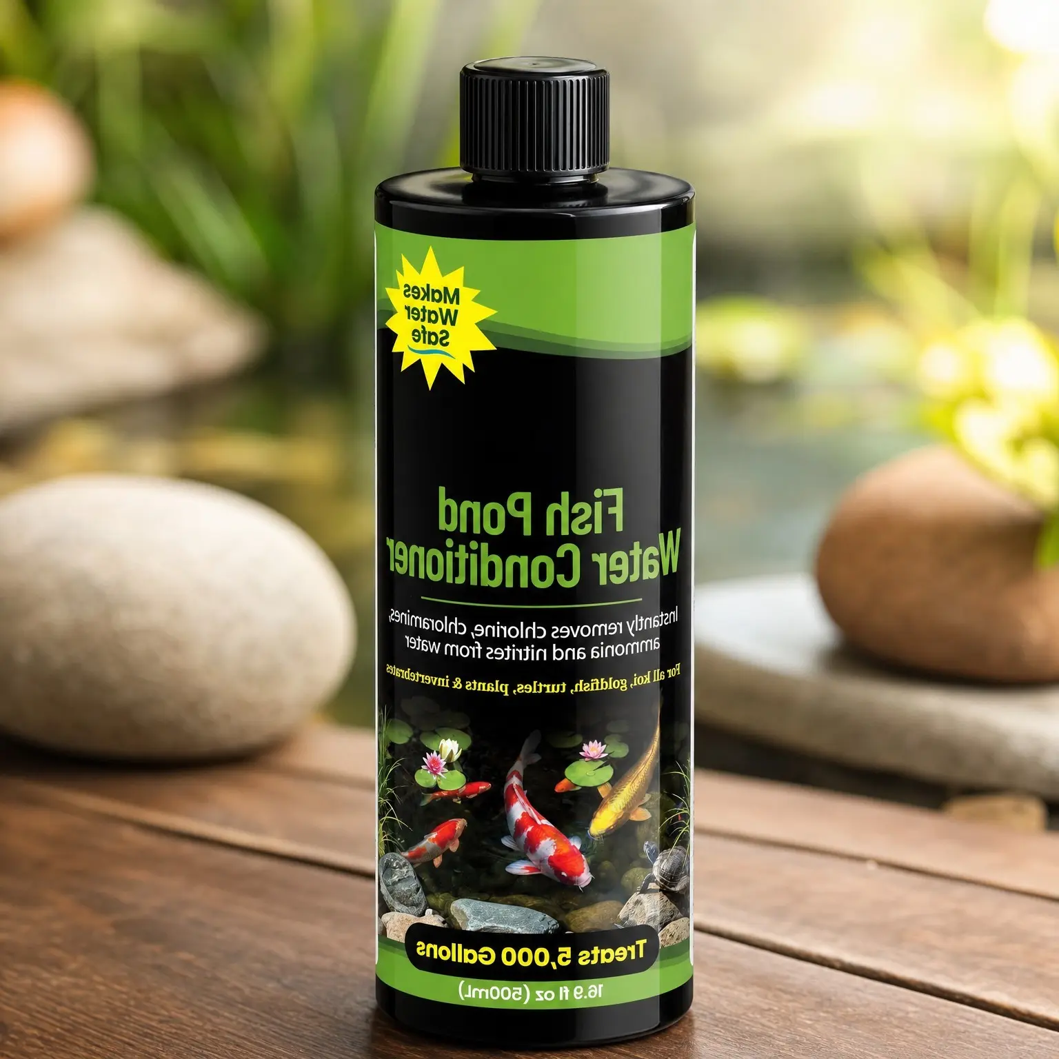 Pond Water Conditioner - Concentrated Instant Dechlorinator for Fish Ponds, Makes Water Safe for Koi and Goldfish, Made in USA, 500 ml LiquidGift