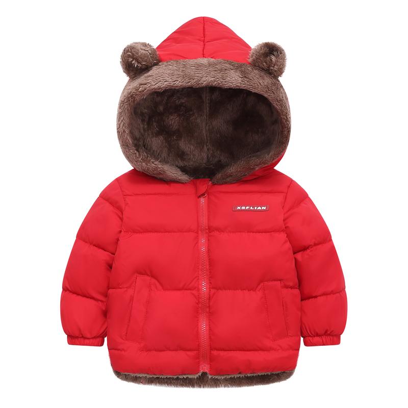 Autumn Winter Hooded Coat, Unisex Zipper Pocket Jacket, Warm Outerwear for Boys and Girls, Casual Comfy Jacket