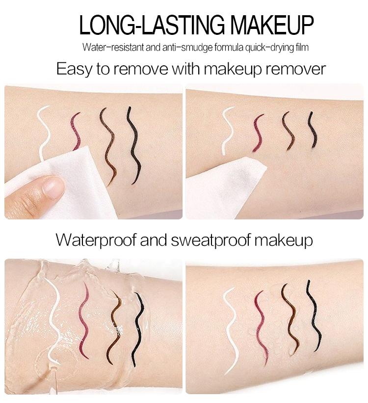 12 color set liquid eyeliner quick-drying waterproof long-lasting sweat-proof liquid eyeliner anti-smudge eyeliner set