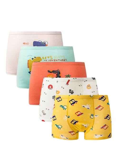 Toddler Boys' Boxer Briefs, 5-Pack Soft Cotton Tagless Underwear, Comfortable Stretch Briefs for Kids Ages 3-24