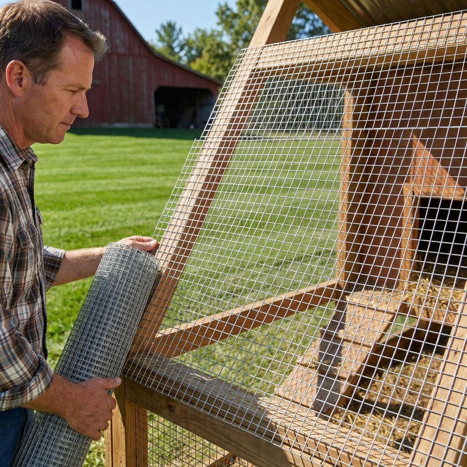Galvanized Welded Wire Mesh Roll, 1000cm X 50cm, 1/2 Inch Hole Size, Iron Wire Fence for Chicken Coop, Garden, Pet Enclosure, DIY Projects