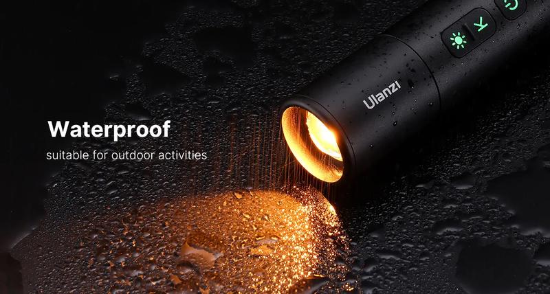 ULANZI LED Photography Flashlight LM07 w 1/4" Thread, Handheld Videography Light Spotlight 2000K-5500K-8000K Bi-Color Zoomable 2000mAh Rechargeable Portable Video Light for Camera Tripod Stand Cage