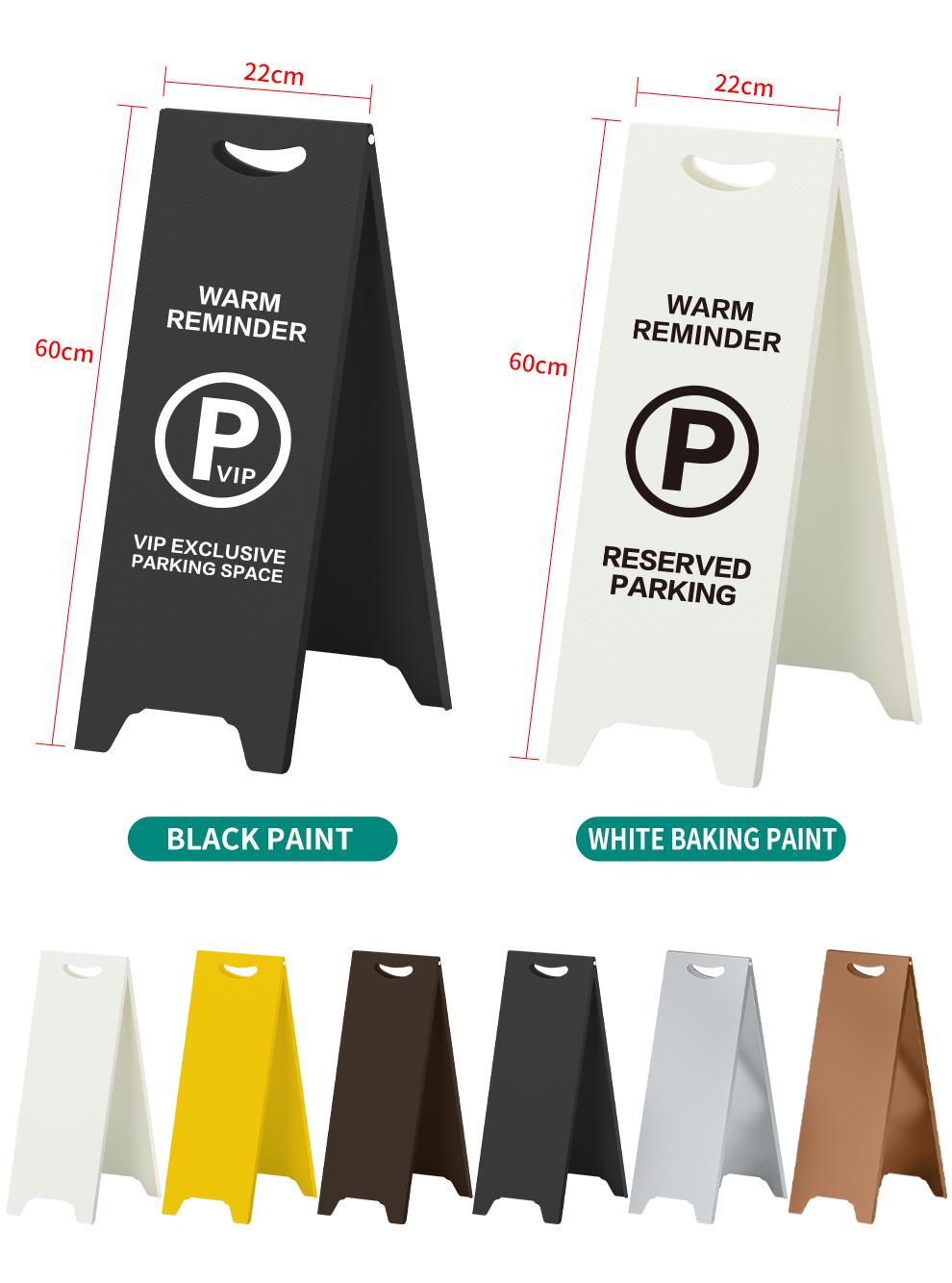 Metal Wet Floor Caution Sign, Durable Fade Resistant; Custom No Parking Sign, Maintenance Warning Sign for Commercial Use