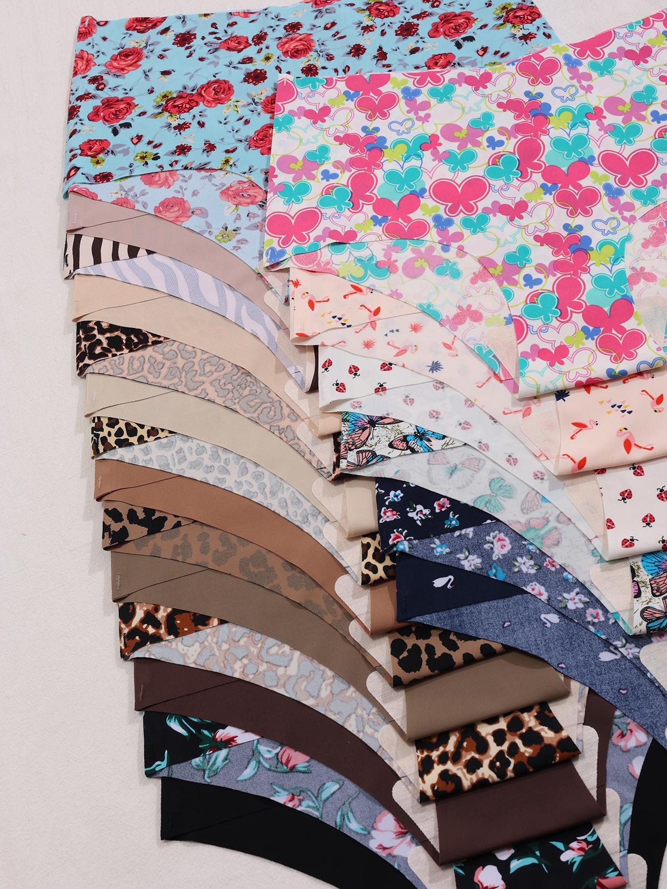 Women's Solid Color / Floral / All Over Print Panty, Cute Soft Comfy Breathable Seamless Knicker for Daily Wear, Underwear for All Seasons, Womenswear, Daily Casual Underwear, Seamless Breathable Design