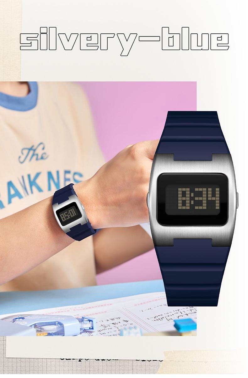 Sanda Fashion Square Sports Watch, Waterproof Luminous Multifunctional Wristwatch, Analog-Digital, Perfect Birthday & Festival Gift