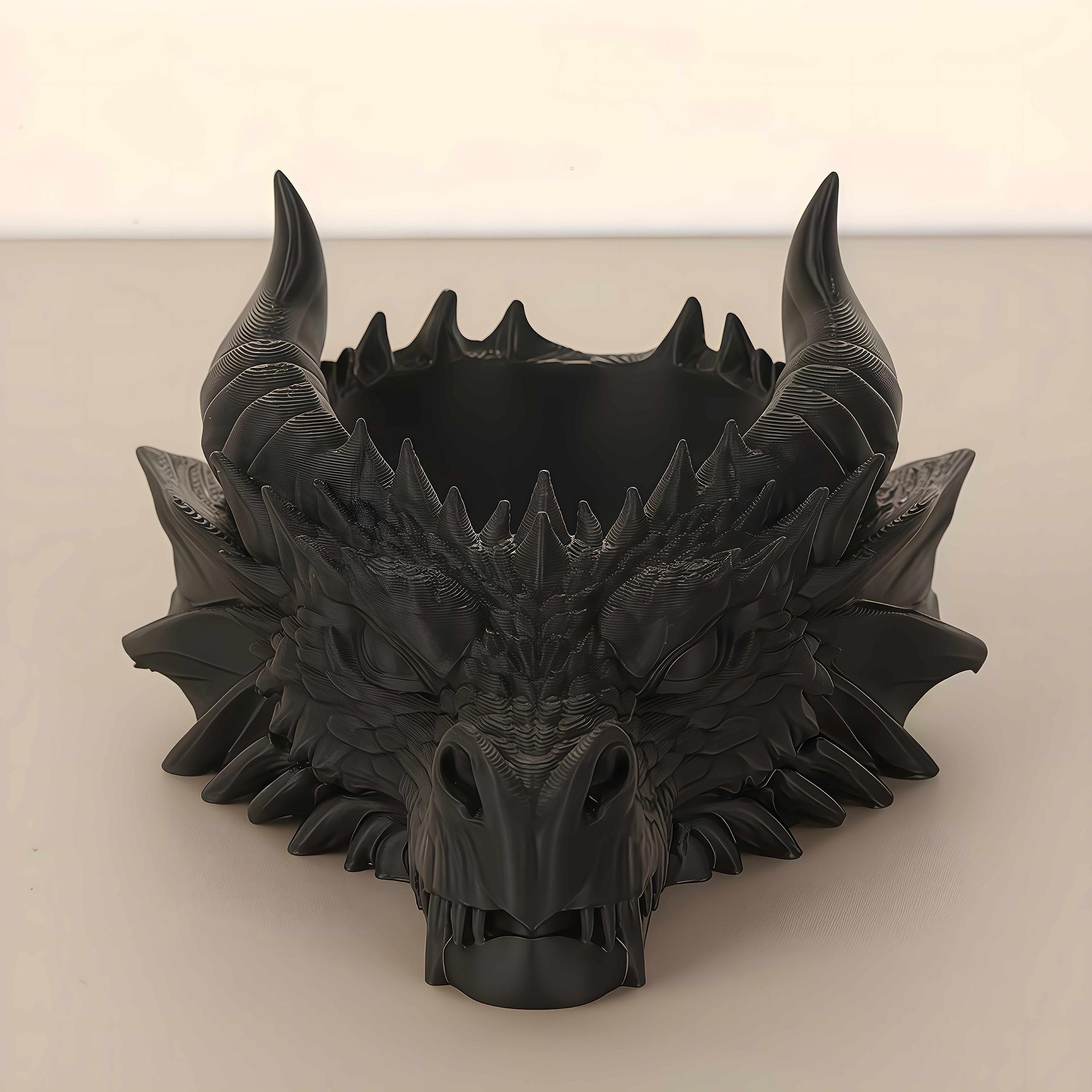 Gothic Dragon Head Jewelry Storage Tray, Dark Style Desktop Decor, Ring Necklace Display Stand, Practical Desk Organizer, Cool Decoration