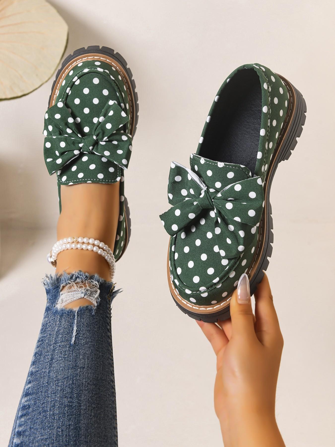 2026 Spring Summer New Zebra Stripe Bow Tie British Style Earl Loafer Slip Ons Thick Sole Small Leather Shoe Chunky Heel Women's Single Shoes