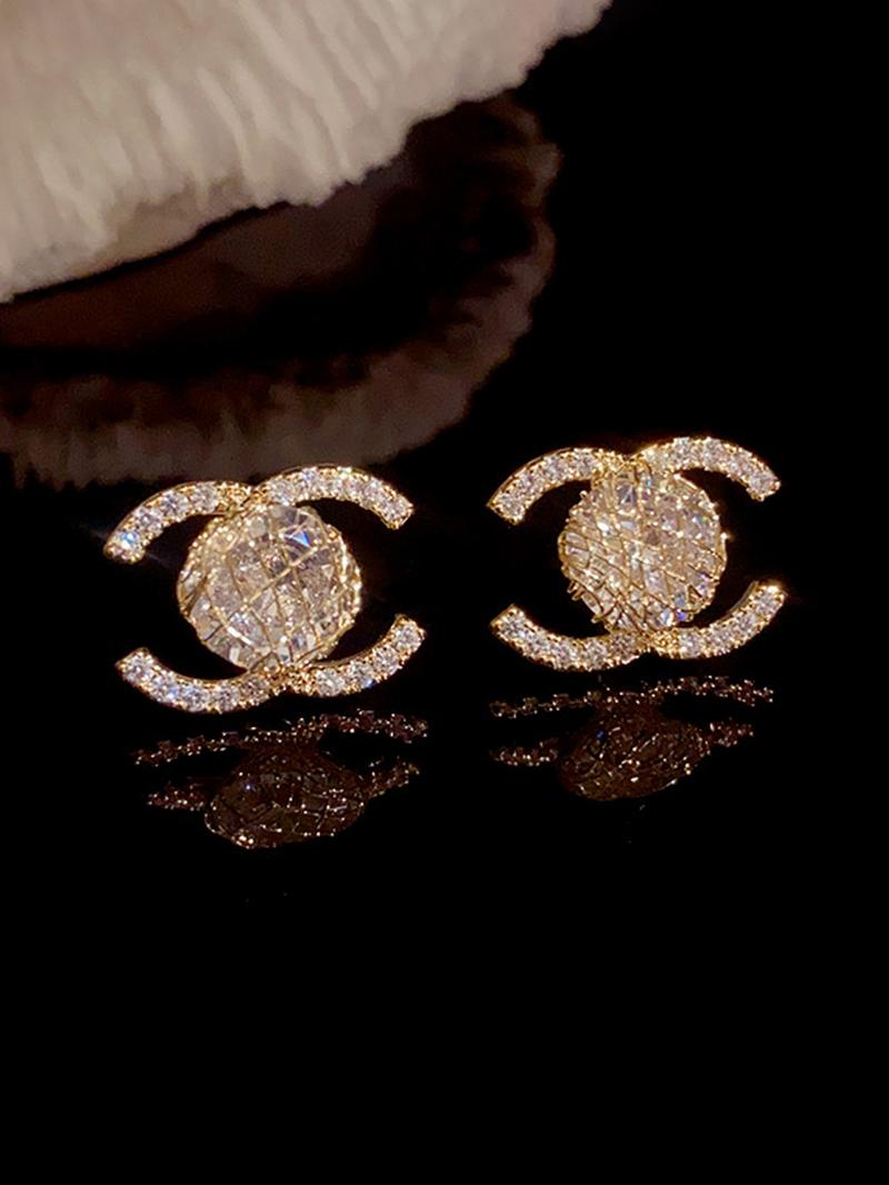 Elegant Zirconia Stud Earrings for Women, Artificial Zirconia Earrings, Fashionable Simple Design, Perfect for Daily Commute, Versatile Ear Rings