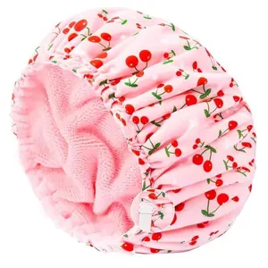 3Pcs Adjustable Waterproof Shower Cap, Luxury European Style Anti-Fog Polyester with Super Absorbent Microfiber Lining, 3-in-1 Hair Drying Cap for Women & Men