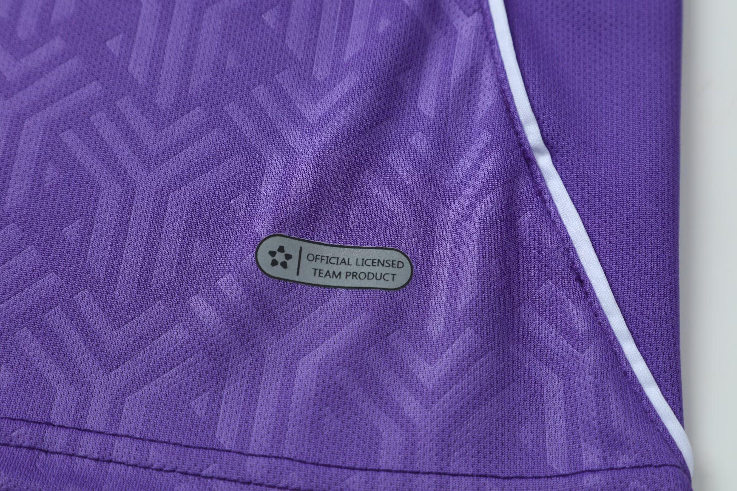 Wholesale Player-Version Men's Short Sleeve Soccer Jersey Set - Customizable Logo, Purple/Blue/Pink, Shirt+Shorts, Multi-Size (2XS/2XL/3XL/4XL), 175-180cm Height, Team Play Uniforms