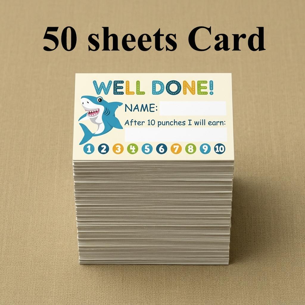 Points Punch Card (Business Card), Reward Motivation Card, Matte Finish, Colorful Design, Blank Back for Writing, Classroom/assignment/homework/business Points Record