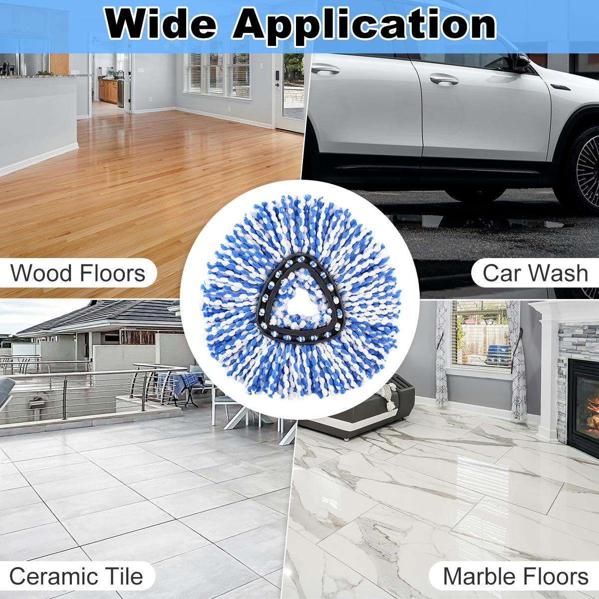 1/2/3pcs Microfiber Spin Mop Replacement Heads, Spin Mop Refill, Compatible with Vileda/o-Cedar Easywring 1 Tank System, Easy Installation, High Efficiency Cleaning, Kitchen Bathroom Cleaning Accessories