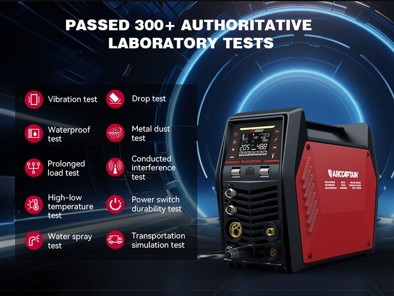 ARCCAPTAIN MIG205MP MIG Welder, All-in-One iControl APP Control Plasma Cutter/Pulsed MIG/Flux Core/Spool Gun/Pulsed HF TIG/Lift TIG/Clean/Stick Aluminum Welding Machine 120/240V Dual Voltage Multiprocess Welders Black Friday, Christmas Gifts for Men/Dad