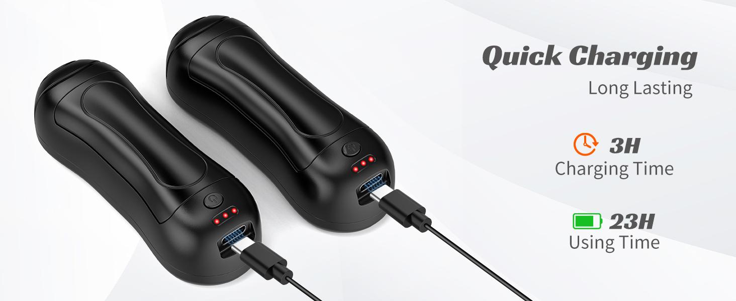 2 Pack Hand Warmers  heater  - Portable Pocket Warmer with 3 Heating Modes, Rechargeable 6000mAh, Reusable for Outdoor Sports/Camping/Hiking/Travel