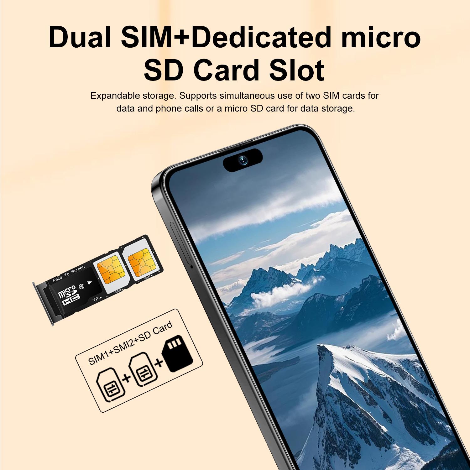 Astarry-17 Pro Max Android Phone, 64GB Storage, 4GB RAM, 6.93-Inch HD Display, 4100mah Battery, Dual Sim, 5+13mp Camera, Face ID, WiFi, TF Card Support, Large Screen Smartphone, Android Mobile Smartphone, Cell Phone