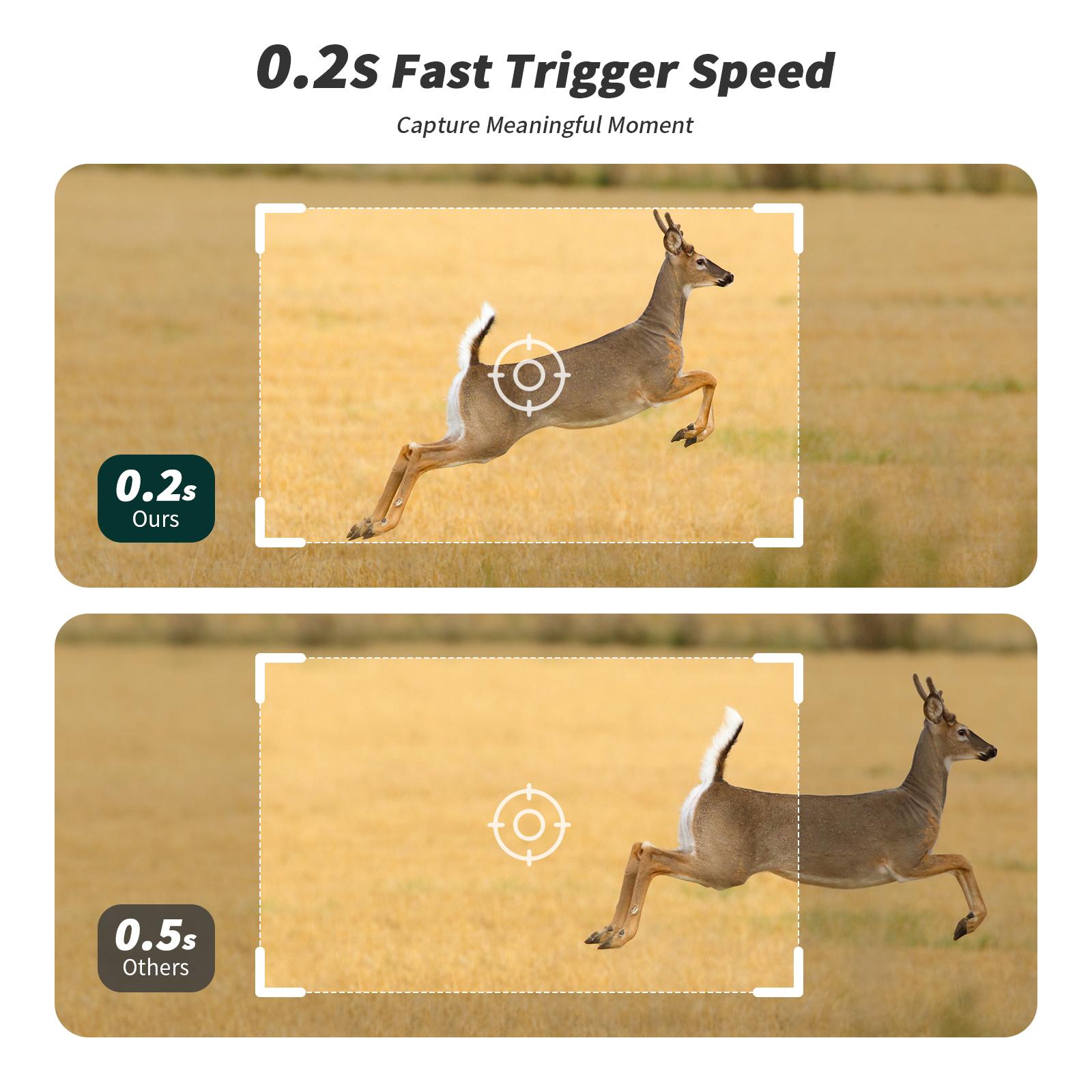 3rd Gen 4G LTE Cellular Trail Camera-2K Live Video,WiFi Not Supported, Remote APP Controlled, WaterProof, Motion Activated, Night Vision, 4G Data Cellular Card Included (Data refill is required for Unlimited 4G data usage)