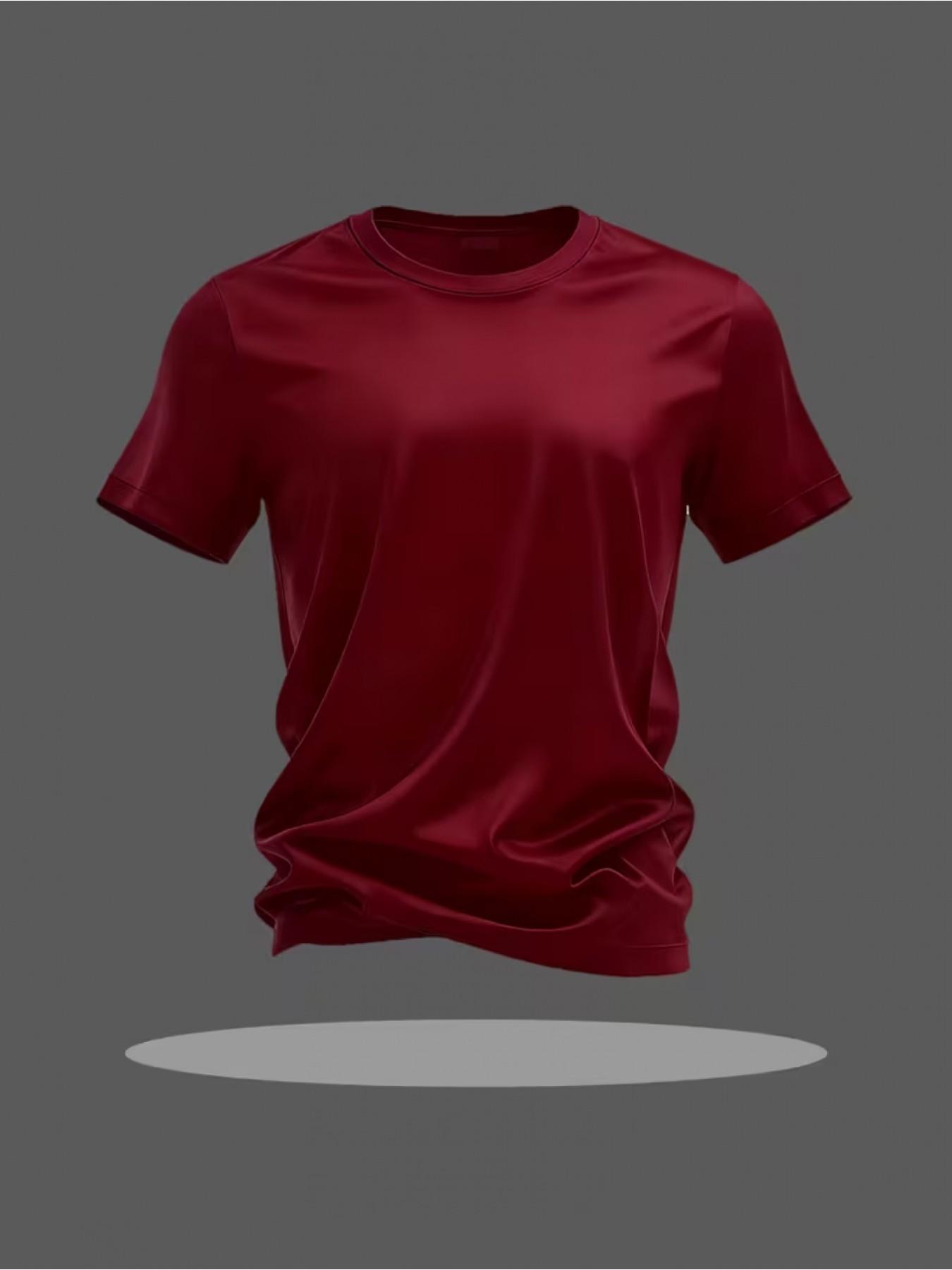 3-Pack Men's Casual Printed Short Sleeve T-Shirts, Breathable Sporty Fitted Tops, Trendy Streetwear Long-Sleeve Tee