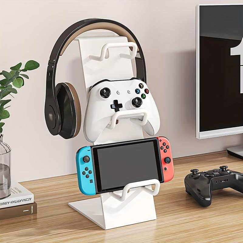 Multifunctional Game Controller and Headset Stand, Headphone Hook, Space-Saving Storage Rack for Ps5, Ps4, Xbox, Switch, Suitable for Dormitory, Bedroom, School, Living Room