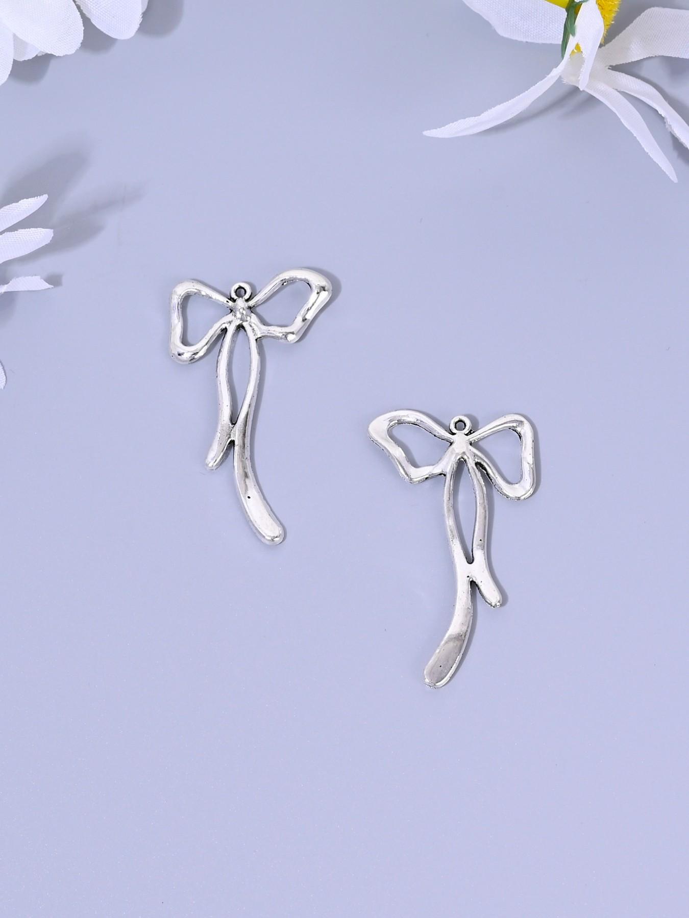 10 Elegant Bow Charms for DIY Jewelry Making, Perfect for Earrings, Necklaces, Bracelets, Keychains, Daily and Festival Accessories