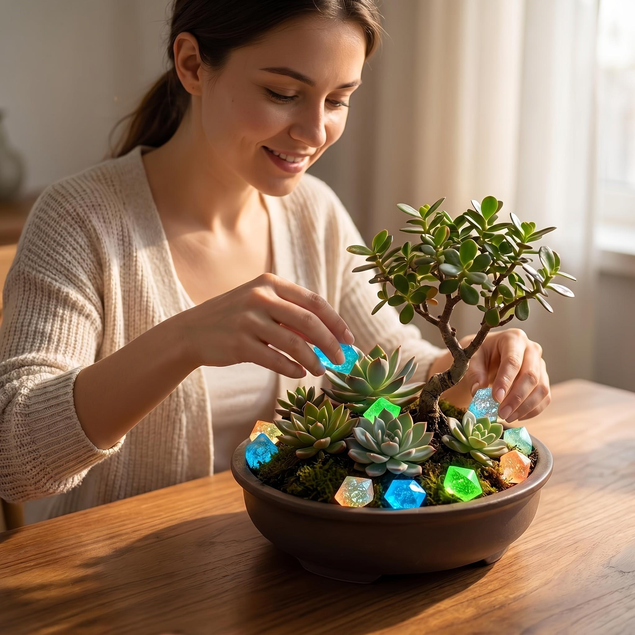 New 16 high-quality simulated starry glow stones, weighing 0.49 pounds, each with a diameter of 1.77 inches, suitable for large garden landscapes, starry sky landscapes, and night lights, are essential items for Halloween/festivals