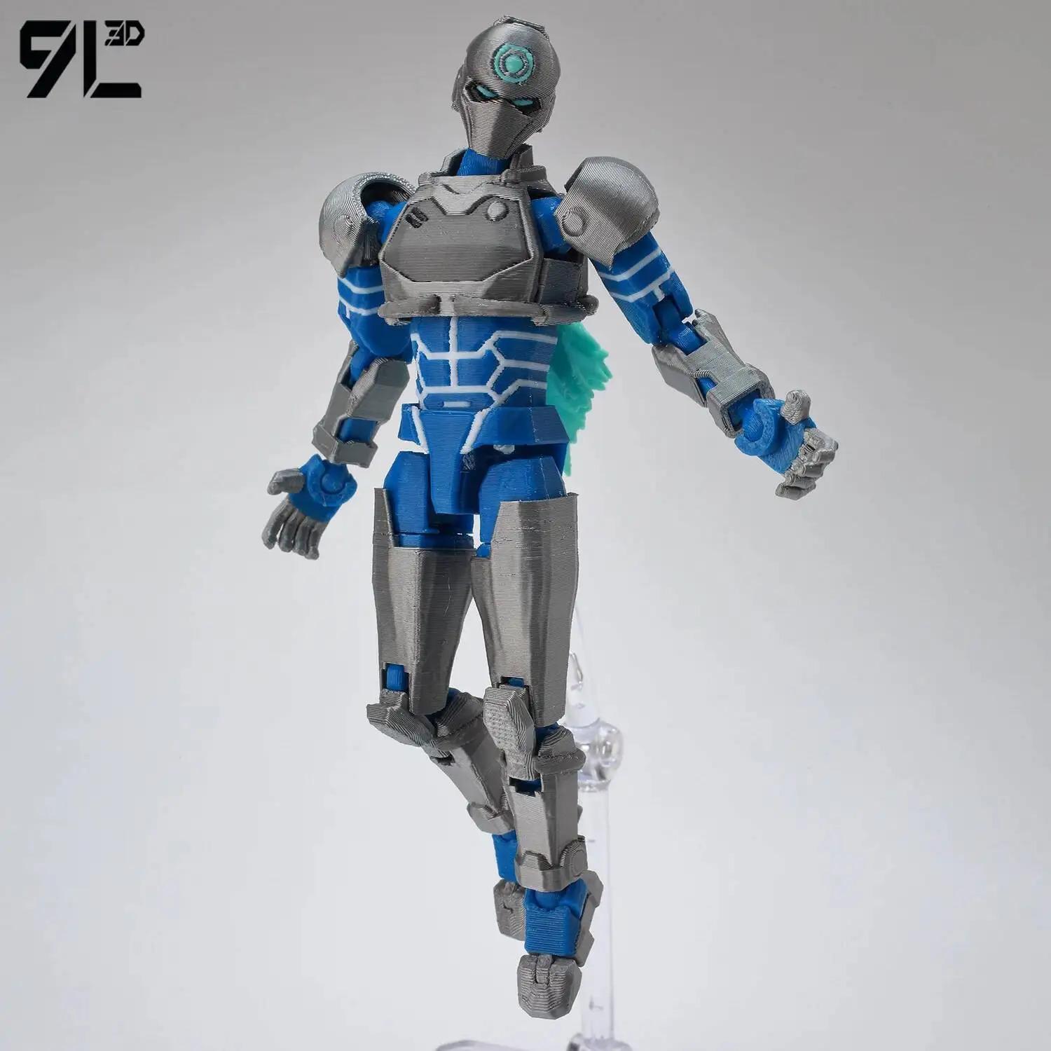9L3D DIY Shapeshift Articulated Figurine - Titan13 T13 Dummy with 13 Joints, Movable Multi-Pose 3D Model Toy, Desktop Collectible, Tech Jacket Accessory, Gifts for Boys, Toy Photography Prop