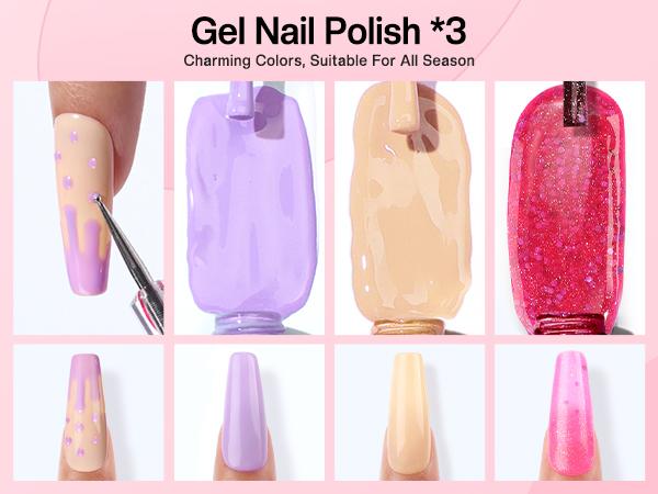 Morovan Acrylic Nail Blossom Kit with Everything: Blossom Series Nail Kit Set Professional Acrylic with Everything Nail Charms for Beginners Acrylic Nail Set Full Acrylic Nail Supplies