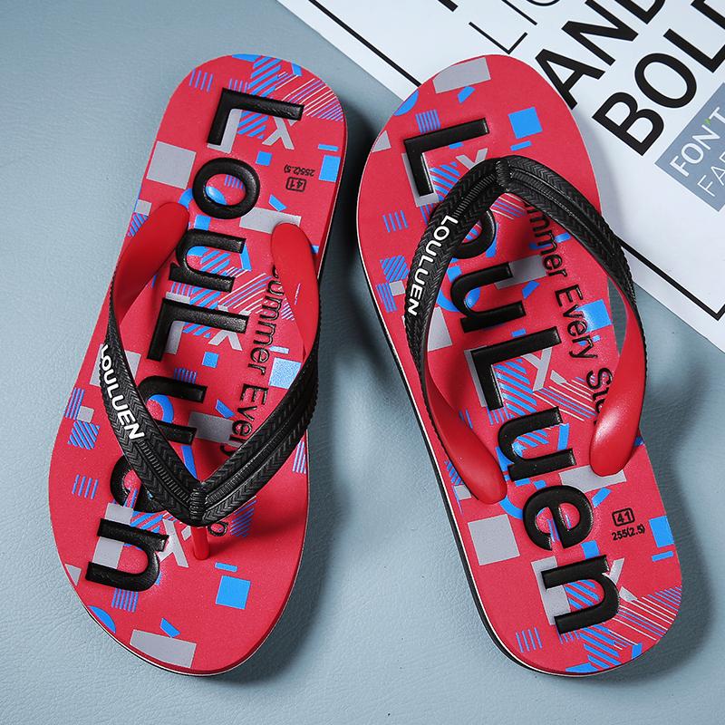 Men's Casual Flip-Flops, PVC Material, Medium Width, Less Than Ankle Height, Comfortable Beach Sandals, Non-Slip, Ideal for Home & Beach