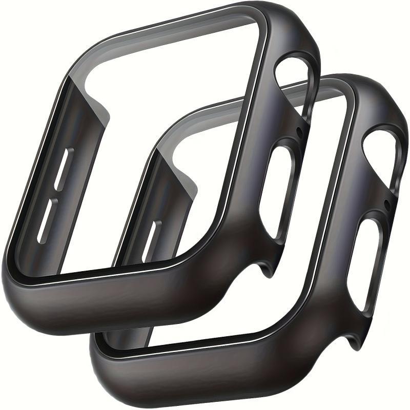 2 Pack Apple Watch PC Case with Screen Protector – Full Coverage Protective Cover (38–46mm)