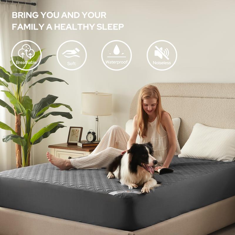 【BEDLORE】Waterproof Mattress Protector with Fitted Sheet, TPU Waterproof Layer, Soft & Breathable Bed Cover for Everyday Mattress Protection, Ideal for Bedroom & Home Use