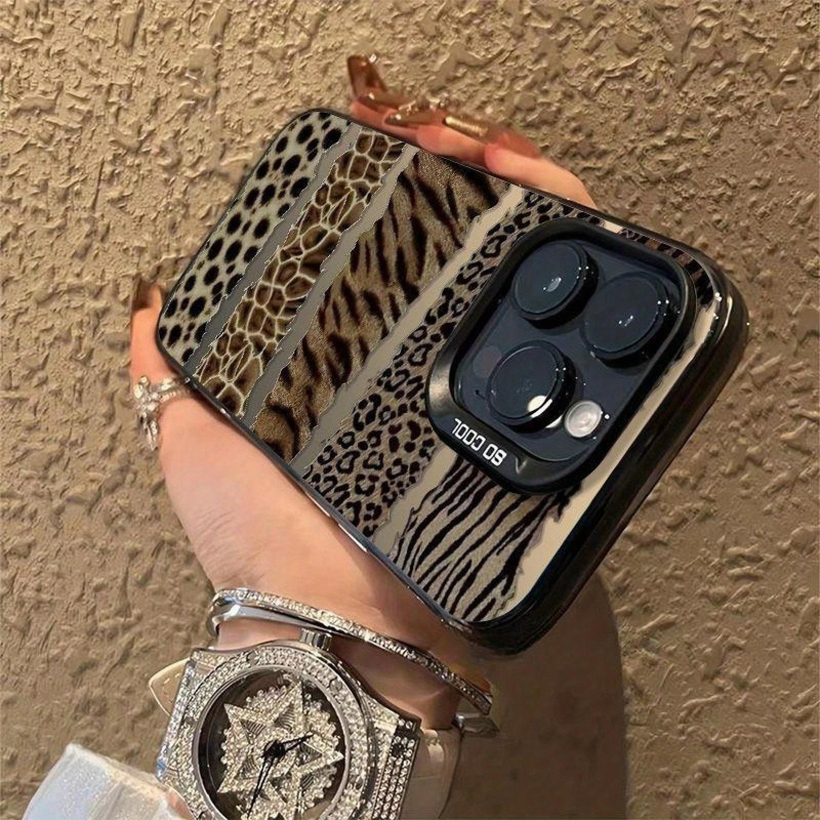 Fashion Leopard Pattern Laser Matte Protective Phone Case for iPhone Series, Ideal Gift for Mother's Day & Birthdays, Perfect for Him Her