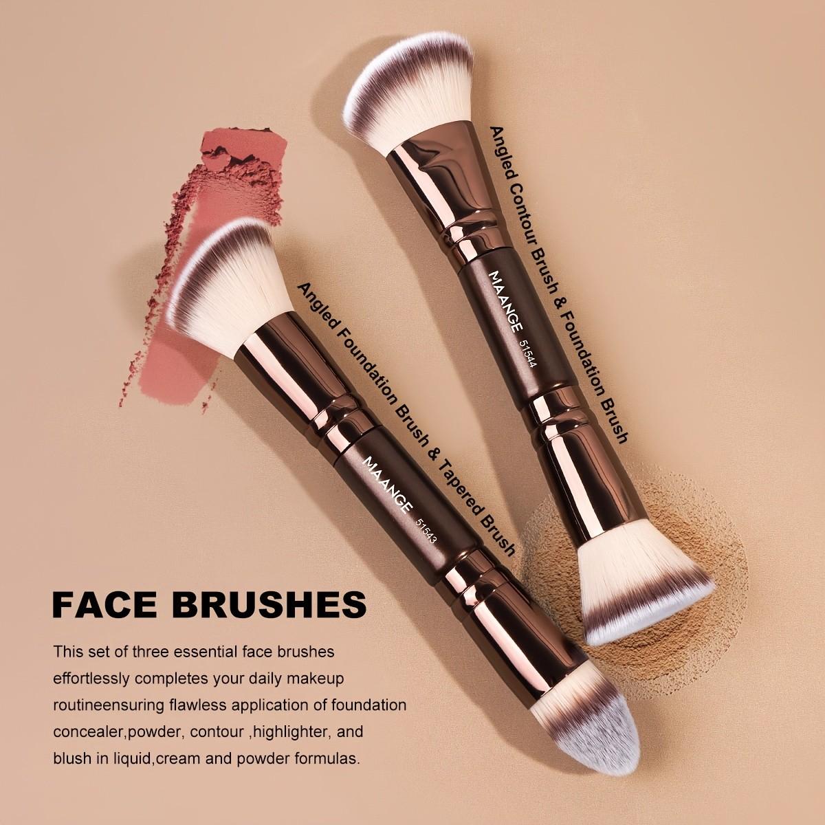 Maange 17-Piece Makeup Brush Set with 16 Brushes + Cosmetic Bag, Foundation Brush, Concealer Brush, Blush Brush, Eyeliner Brush