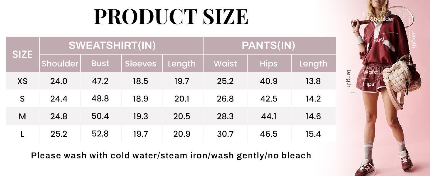 Ommig Women's Two Piece Short Sets Summer Lounge Sweatsuits Long Sleeve Outfits Travel Tracksuit with Pocke