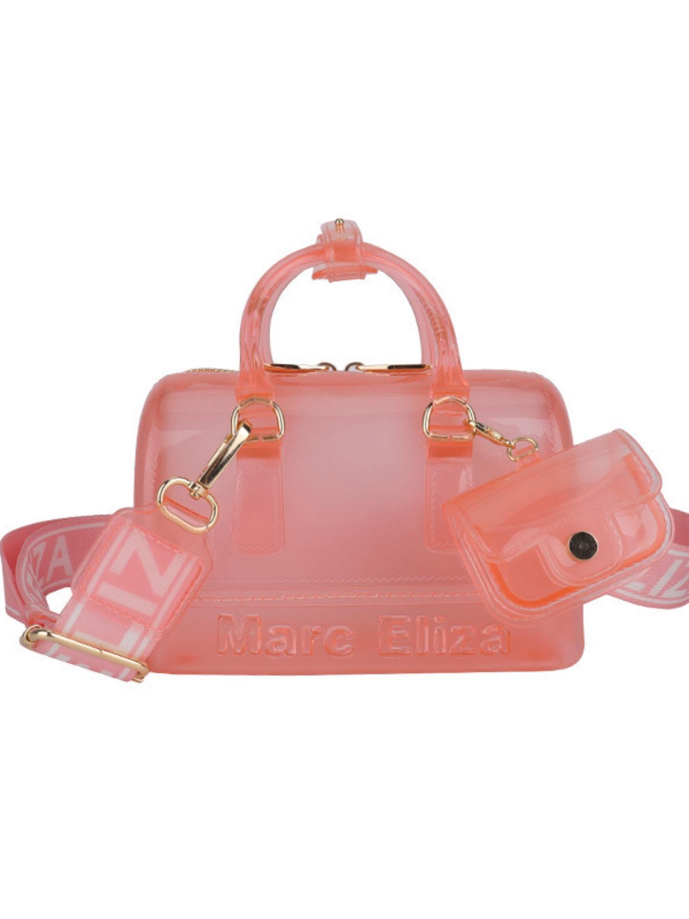 Fashionable 2026 Summer New PVC Transparent Jelly Handbag, Women's Mini Crossbody Bag with Earphone Pouch, Multiple Colors Available, Ideal for Students