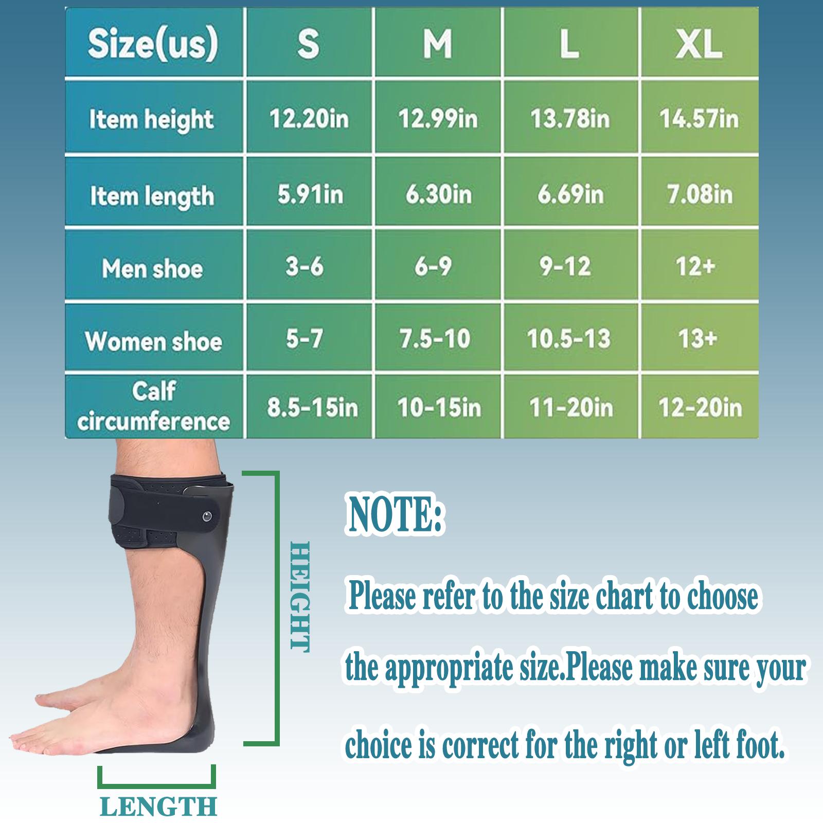 AFO Drop Foot Brace – Lightweight Ankle Foot Orthosis, Stabilizer for Foot Drop & Postural Correction – Men Women Daily Rehab Support
