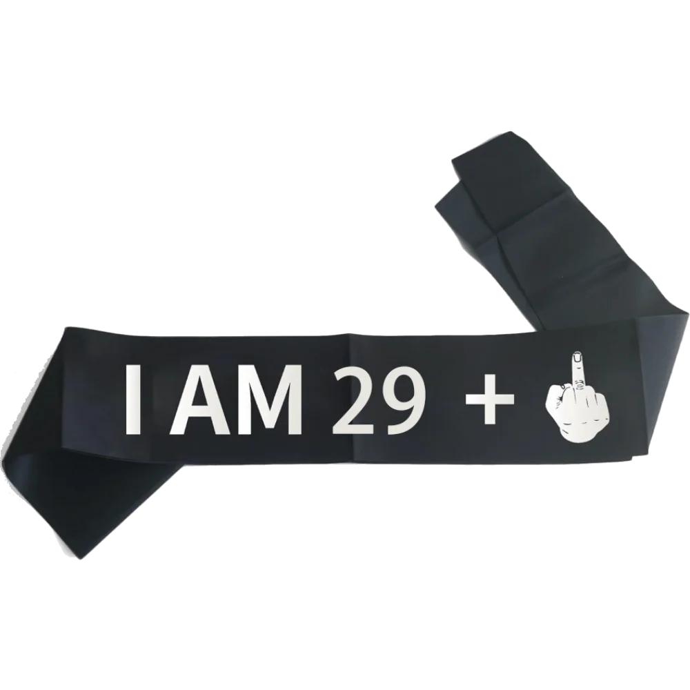 20 30 40 50 60 70 Birthday Party black Sash Ribbon Sash Women 20th 30th 40th 50th 60th Birthday Party Decoration supplies favors