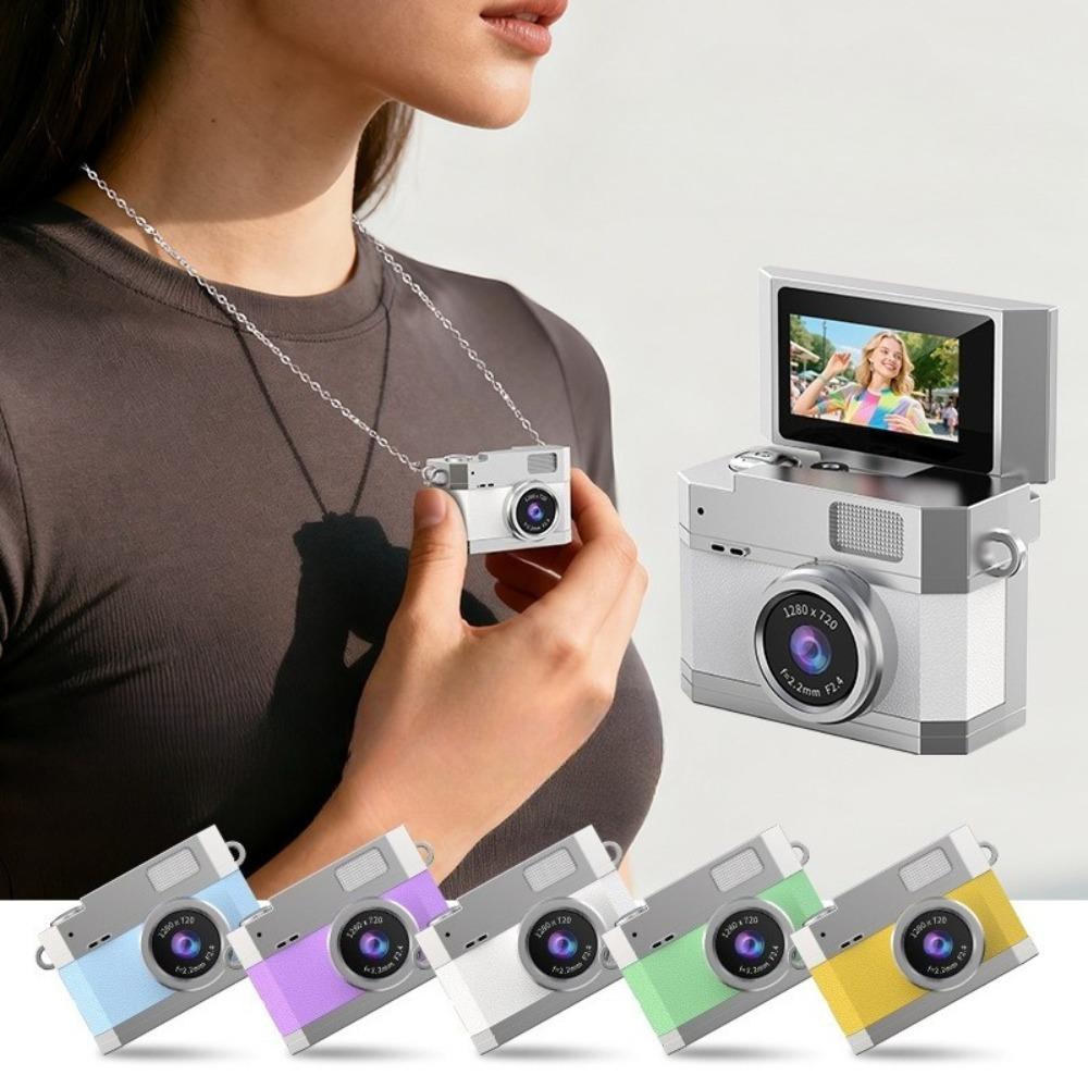Mini Keychain Digital Camera (Including 32GB Memory Card, Card Reader and Adapter) It Supports Photo Taking and Video Recording, and Is A CCD Flip-screen. It Is An Awesome Gift for Holidays and Christmas, Pocket Camera, Digital Camera Recorder