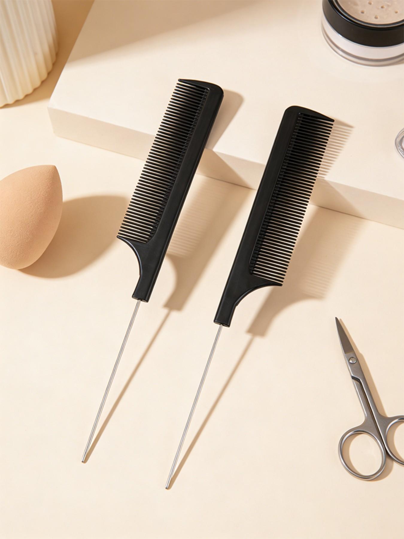 Anti-Static Comb Set, Fine Tooth Dense Combs, Steel Needle Tail Comb, Hair Styling Tool for Home and Salon Use