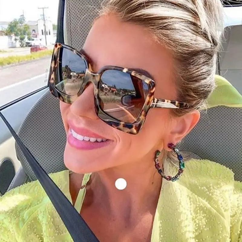 New Cycling Fashion Large Frame Sunglasses Plain And Bright Black Face Sunglasses Trendy Cross Instagram Internet Celebrity