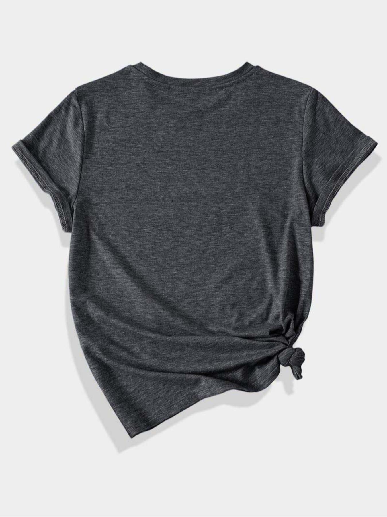 Women's Plus Size Fitted Graphic Tee - Pixelated Cow & Wagon Print, Round Crew Neck, Short Sleeve, Womenswear Tops for Summer Daily Vacation Wear