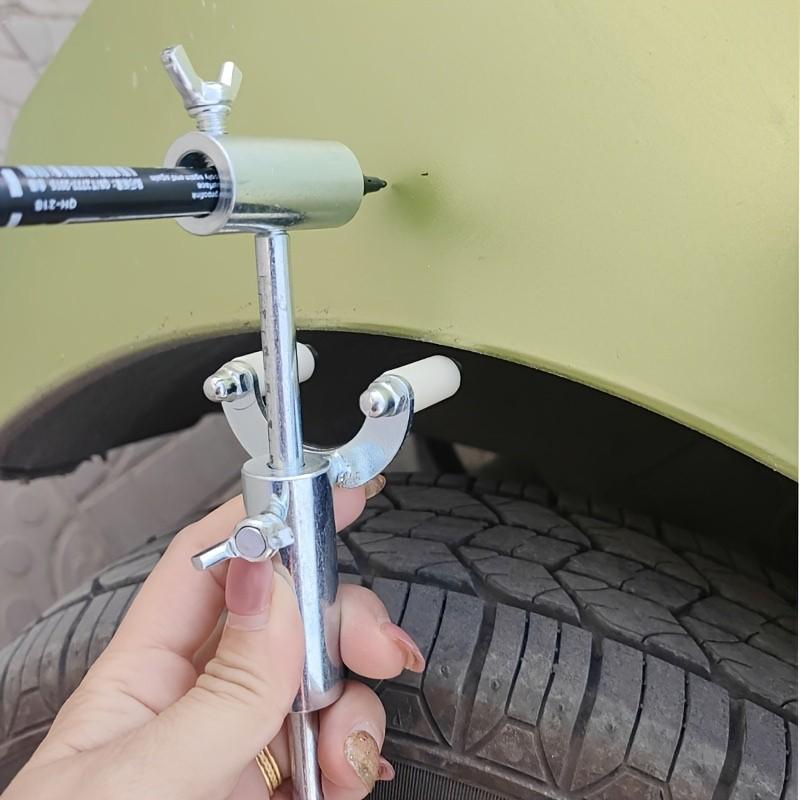 Adjustable Wheel Arch Marking Tool, Professional Body Repair Parallel Line Marker, Portable Wheel Arch Chalk Tool, Car Panel Dent Repair Line Tool, Automotive Wheel Eyebrow Parallel Scriber, Car Repair Tools