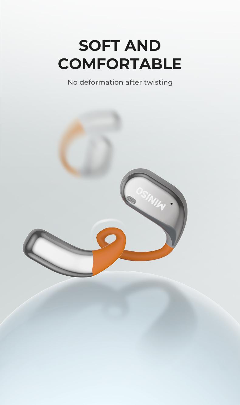 MINISO MS152 True Wireless Open Ear Headphones Bluetooth 5.4 HIFI Stereo Earbuds Noise Canceling Sports Earphones IPX5 Waterproof With microphone