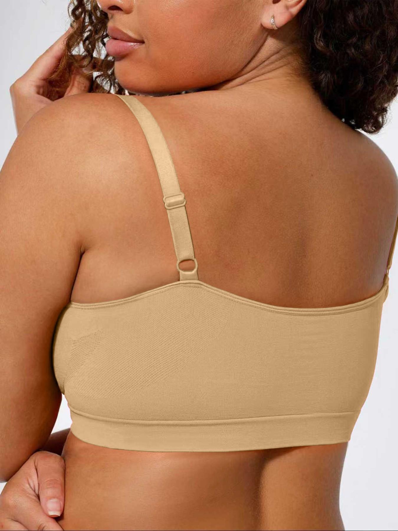 3 Pack Women's Seamless Wireless Supportive Bras, Adjustable Strap Comfort No Underwire Bralette Set, Soft Stretch Light Support Bra Tops for Daily Wear, Lounge, Sleep and Casual Layering