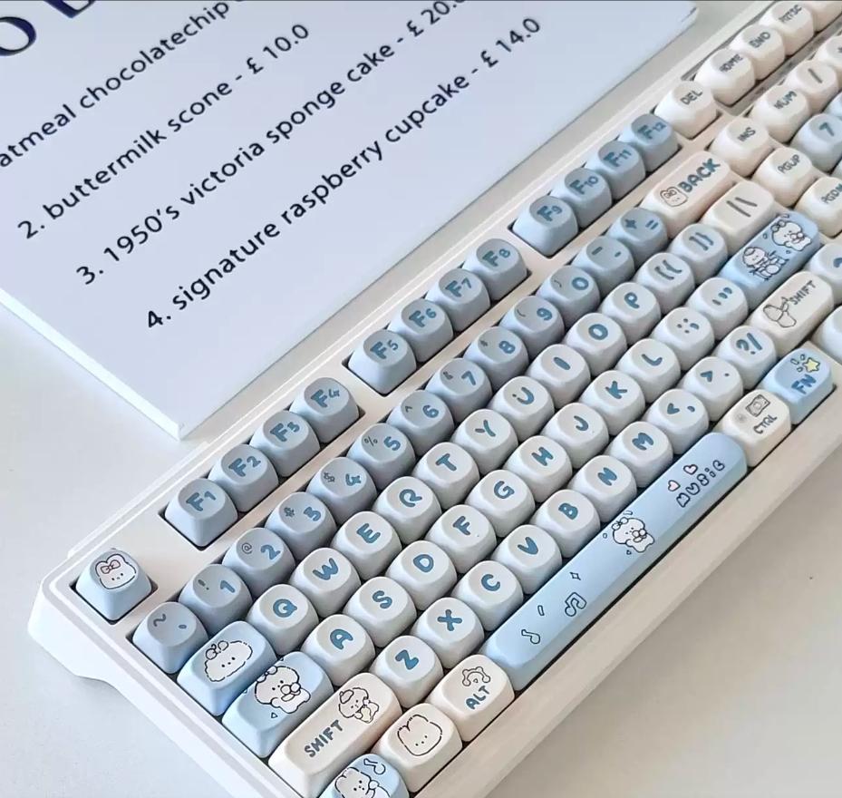 139-Key Band Puppy Theme Pbt Keycaps, Dye Sublimation Process, Moa Profile, Compatible with Mx Axis, for 61/64/68/87/96/104/108 Keyboards
