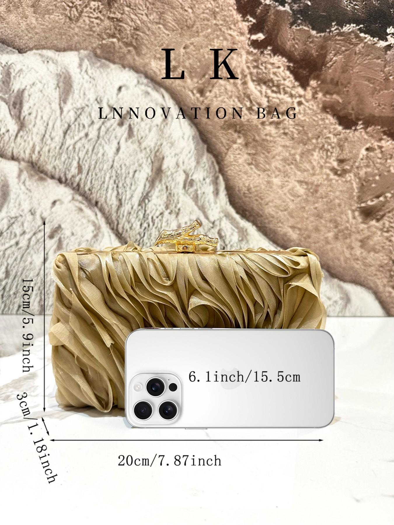 Floral Party Clutch Bag, Fashion Crossbody Shoulder Bag, Women's Evening Wedding Handbag, Elegant Evening Purse, All Seasons