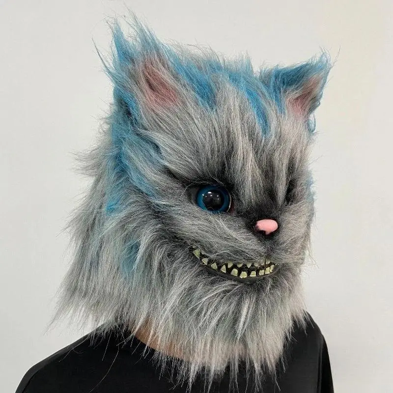 Role Playing Masks Costumes Cat Headgear Animal Masks Standing Models Animal Latex Cat Headgear Masks Halloween Party Prop