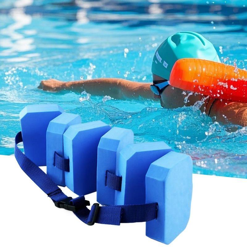 1PC Swim Belt, Water Exercise Equipment, EVA Foam Auxiliary Aquatic Exercise Swimming Training Aid Waist Belt, Adjustable Aquatic Floatation Belt for Adult Swimming Beginners